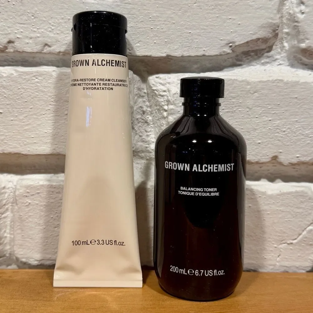 Grown Alchemist Skincare Duo Cleanser & Toner | Full Size Clean Beauty Pores NIB